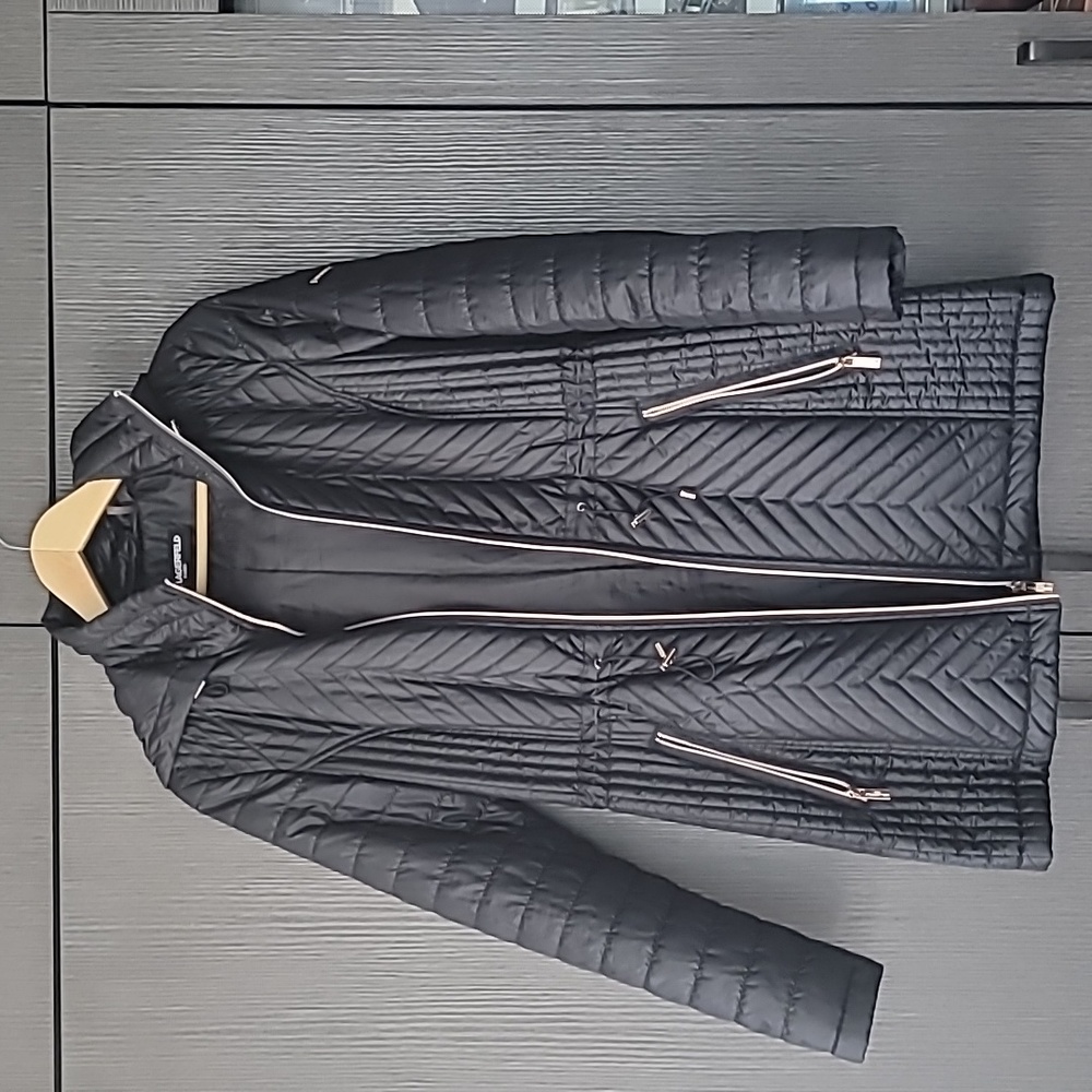 Black rose gold hardware spring fall jacket